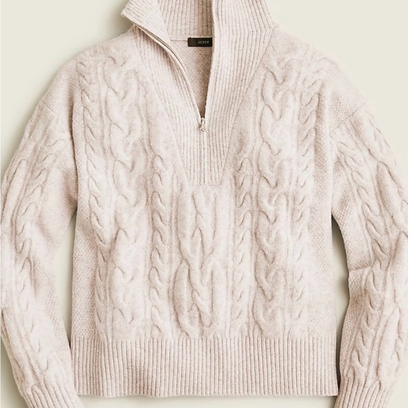 J. Crew Sweaters - J. Crew Cable Knit Half-zip Sweater in super soft yarn size small
